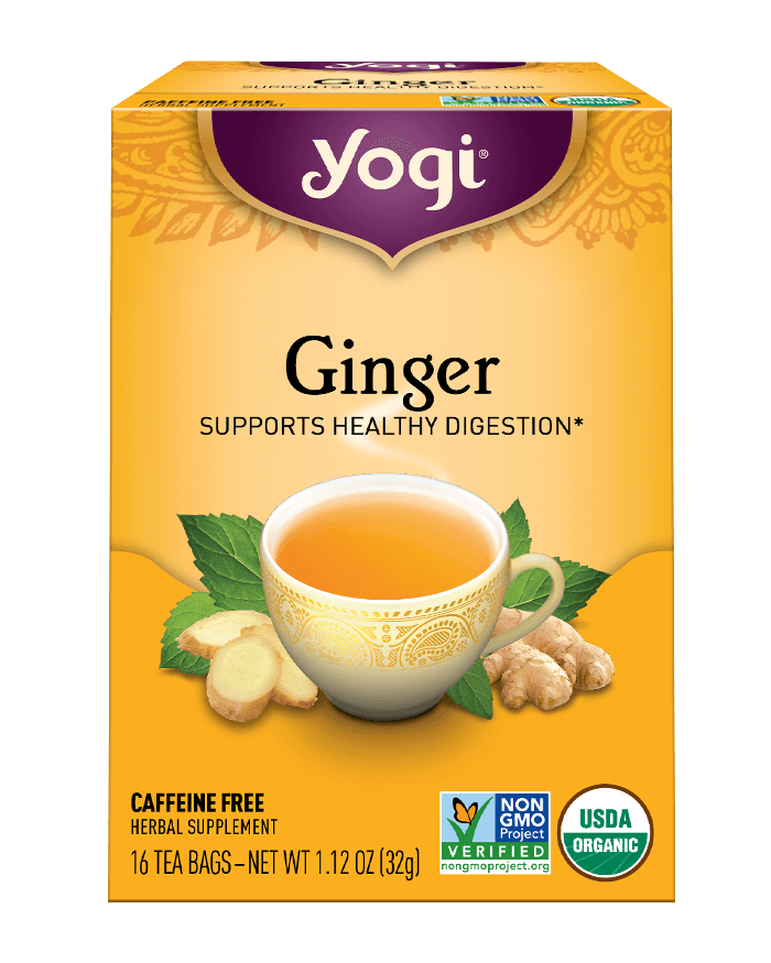 Yogi Tea Ginger Tea - 16 Tea Bags per Pack (4 Packs) - Organic Ginger Tea  Bags - Digestive Support Tea - Includes Ginger Root, Lemongrass, Licorice
