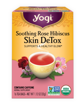 Soothing Rose Hibiscus Skin DeTox Tea | Yogi Tea