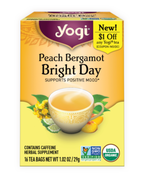 Yogi Peach Bergamot Bright Day Tea