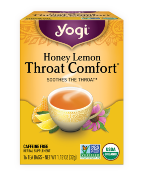 Honey Lemon Throat Comfort Tea | Yogi Tea