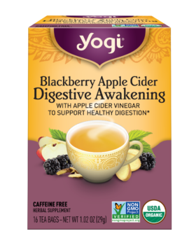 Blackberry Apple Cider Digestive Awakening Tea | Yogi Tea