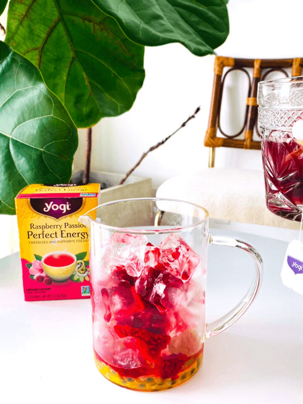 Raspberry Passion Latte with Whipped Matcha | Yogi Tea
