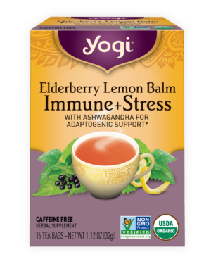 Elderberry Lemon Balm Immune + Stress Tea | Yogi Tea