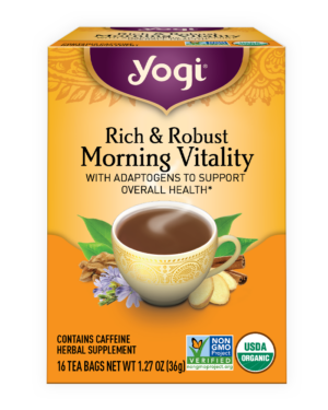 Yogi Rich & Robust Morning Vitality tea carton