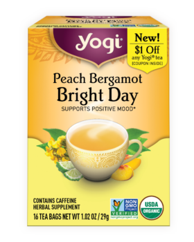 Yogi Peach Bergamot Bright Day Tea